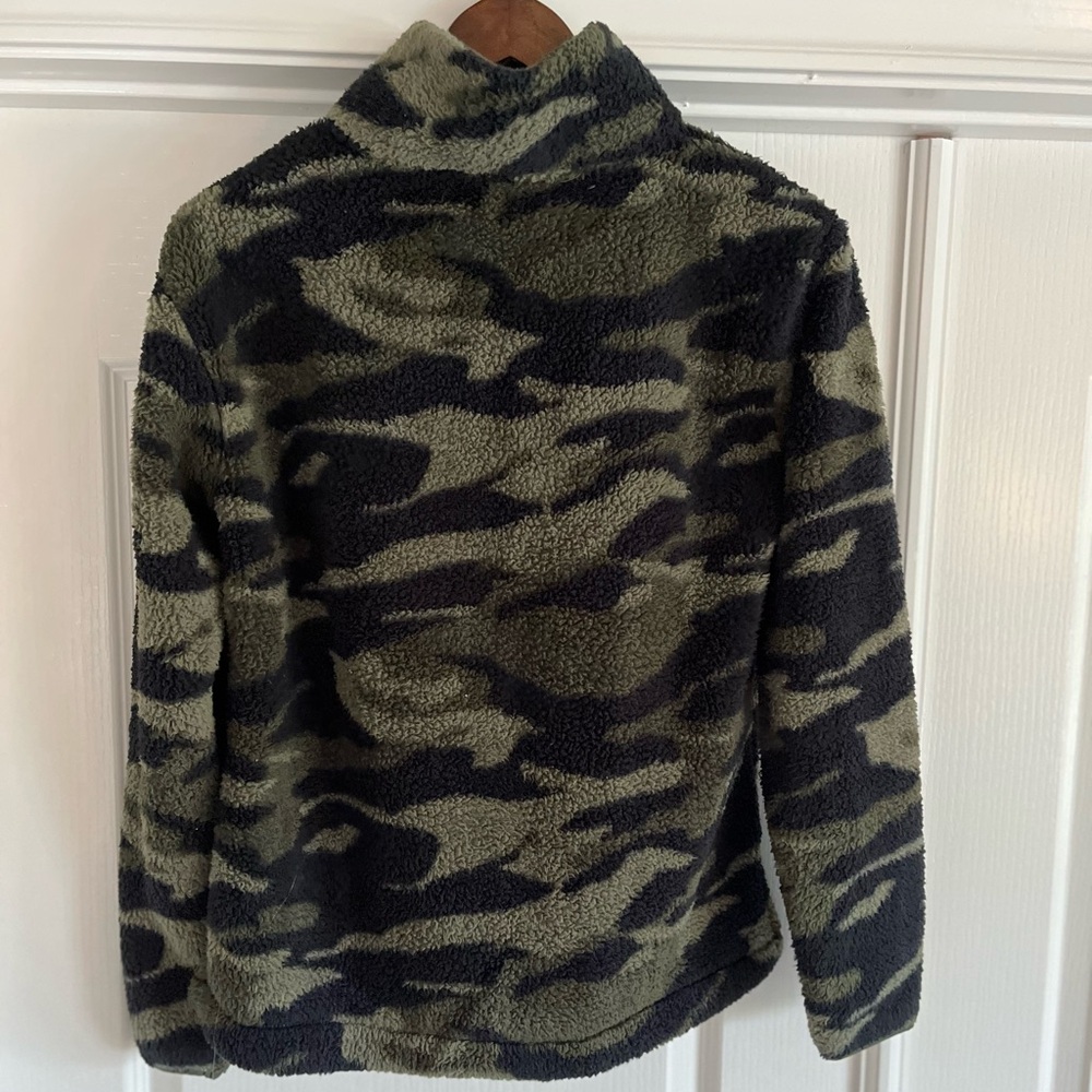 Bebe Sherpa Camo Zip Pullover (S) - Picture 4 of 4
